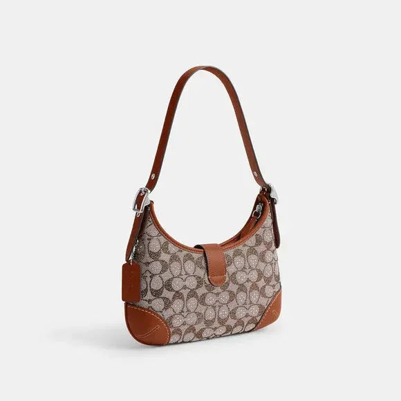 Coach Hamptons Hobo Bag In Crystal Signature Jacquard - Picture 3 of 3
